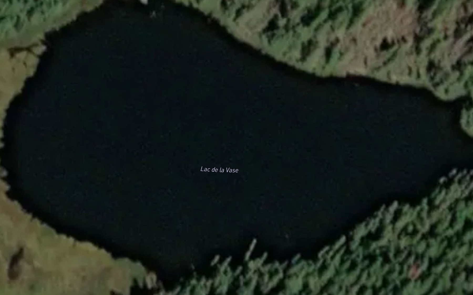 Satellite map of the Lac de la Vase