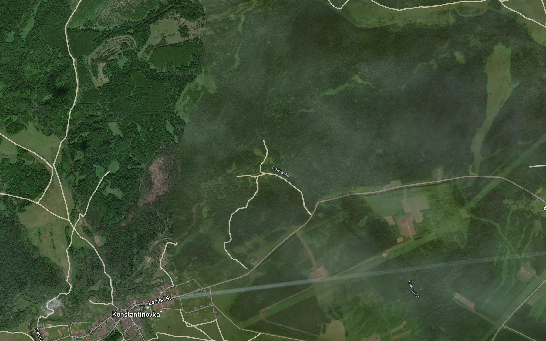 Satellite map of the Saygatka