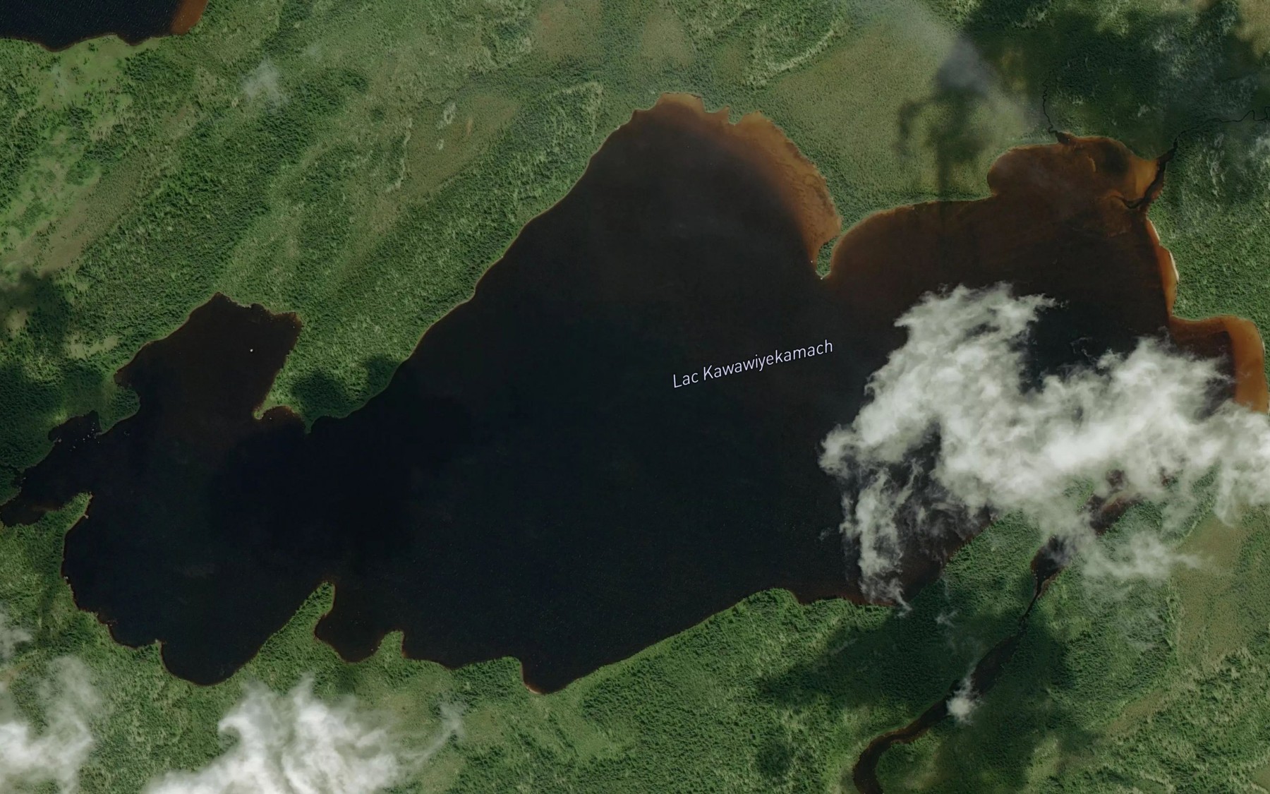 Satellite map of the Lac Kawawiyekamach