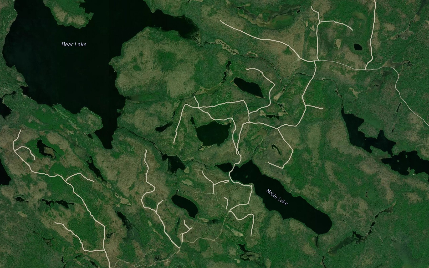 Satellite map of the Little Clear Lake
