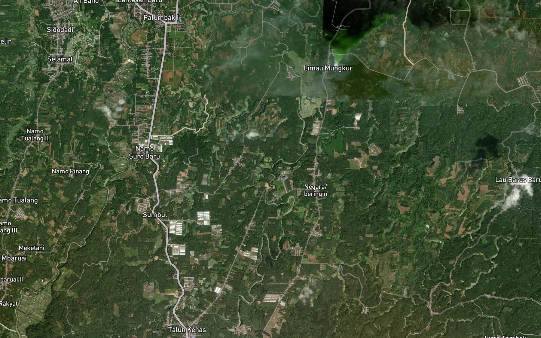 Satellite map of the Sungai Bekilang