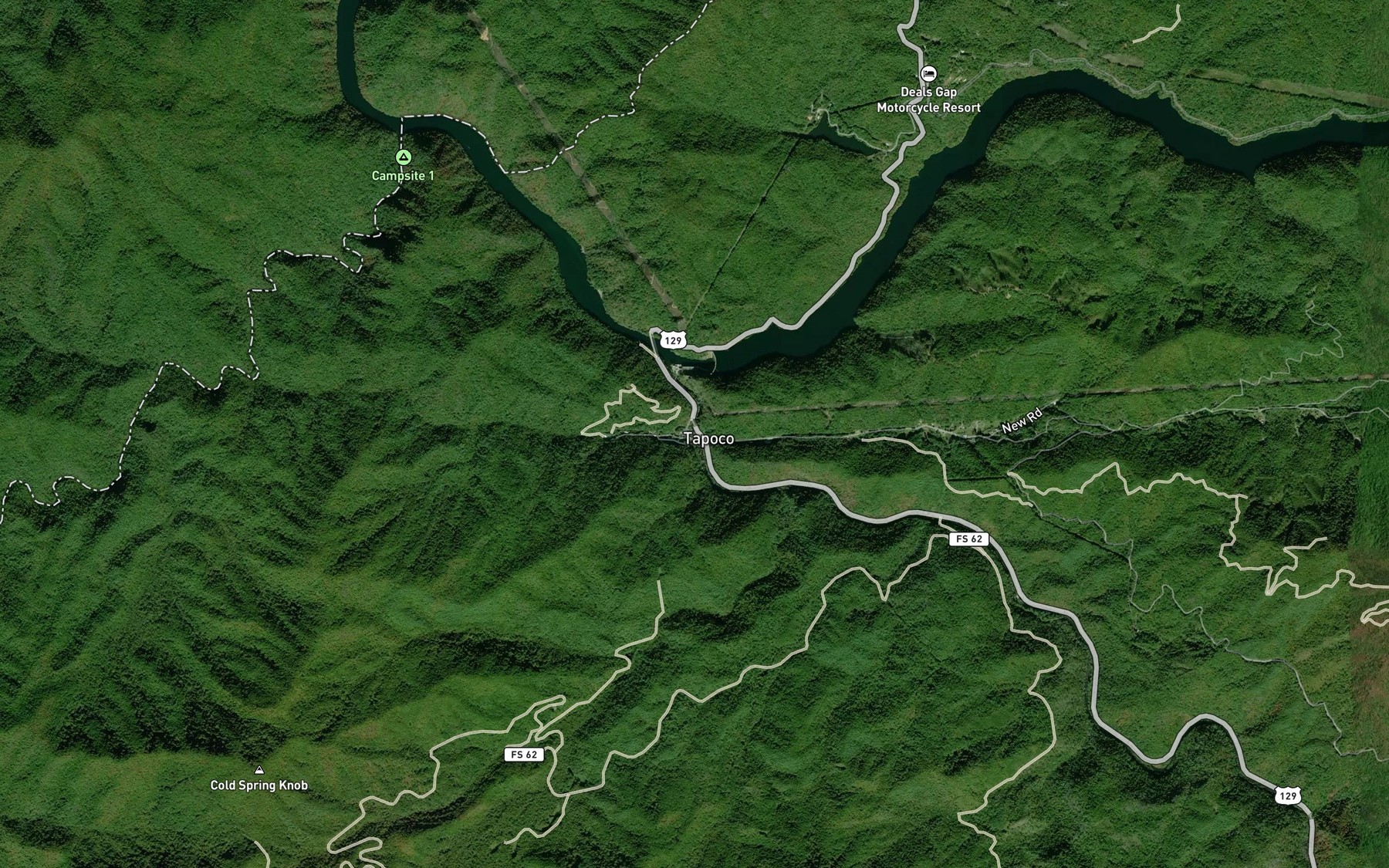 Satellite map of the Yellowhammer Branch