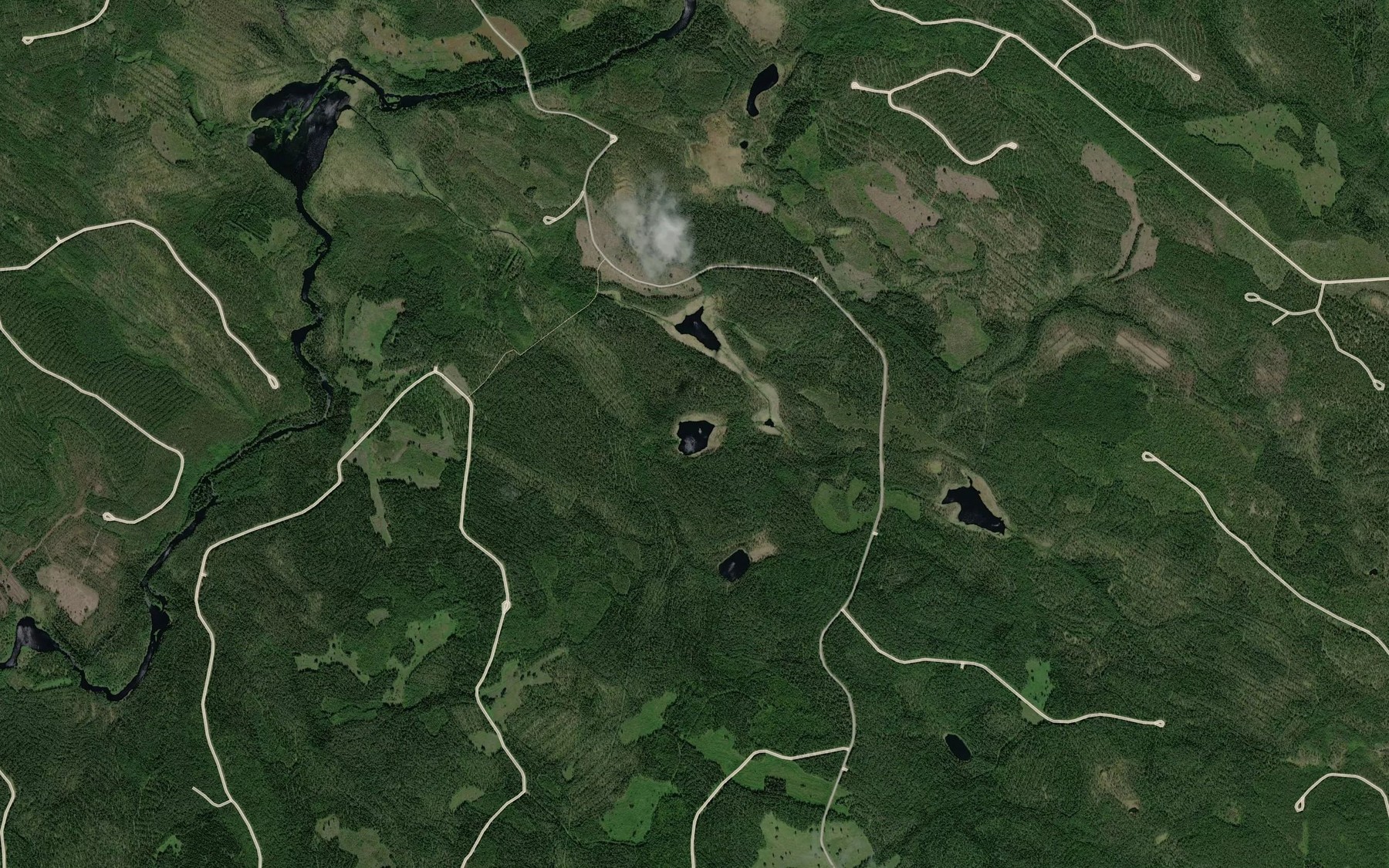 Satellite map of the Valkealampi