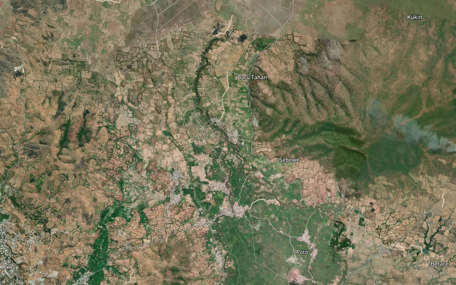 Satellite map of the Brang Moyo