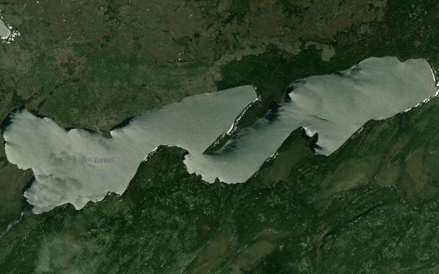 Satellite map of the Lac Encaisse