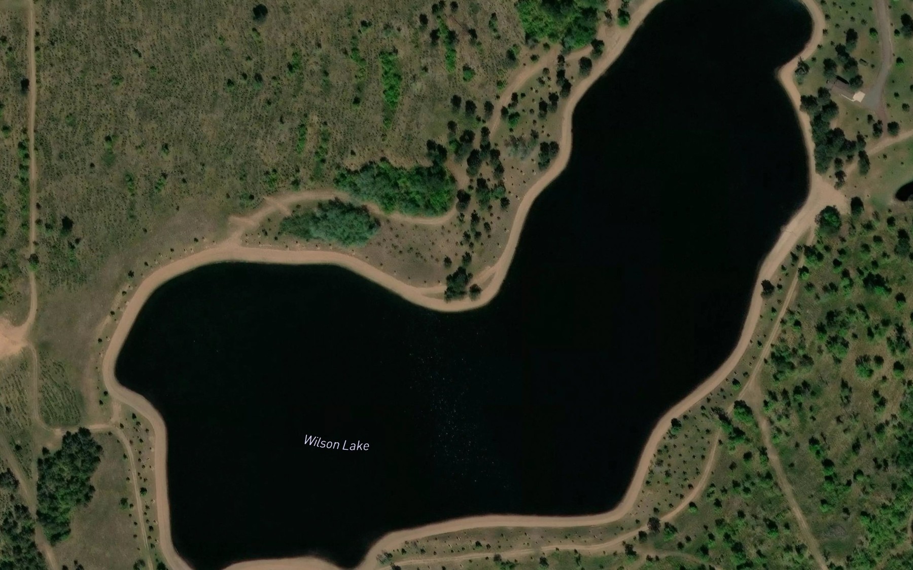 Satellite map of the Wilson Lake