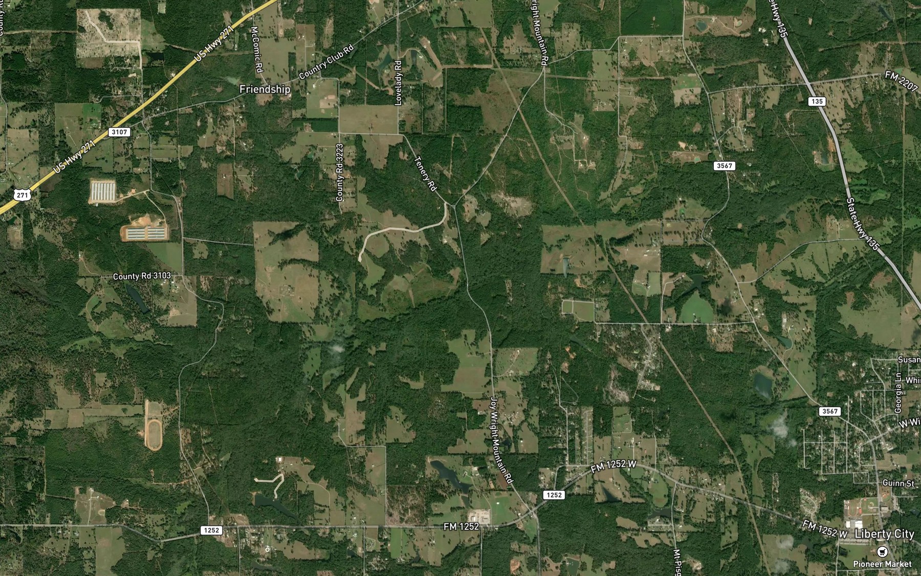 Satellite map of the Gourdneck Branch
