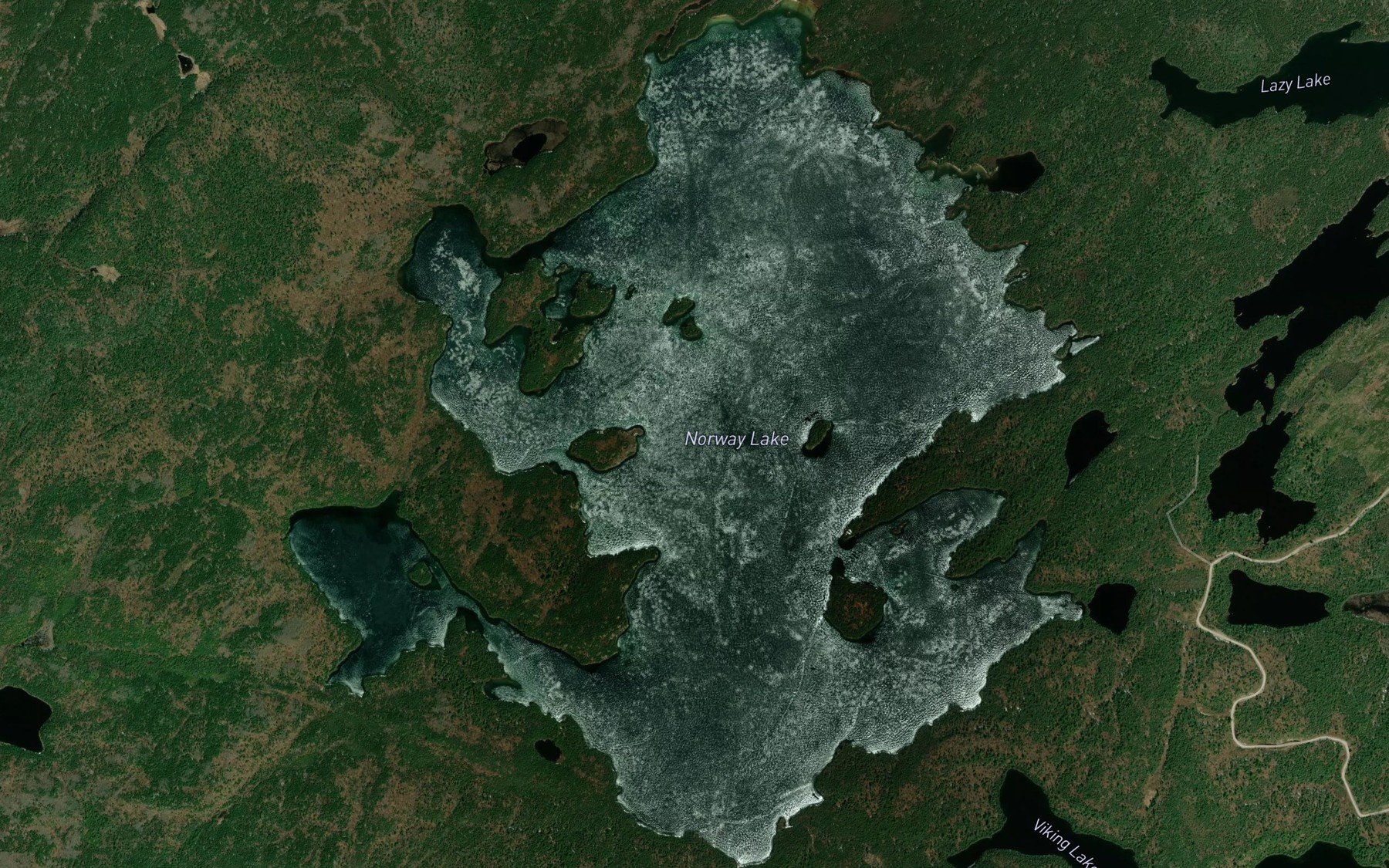 Satellite map of the Norway Lake