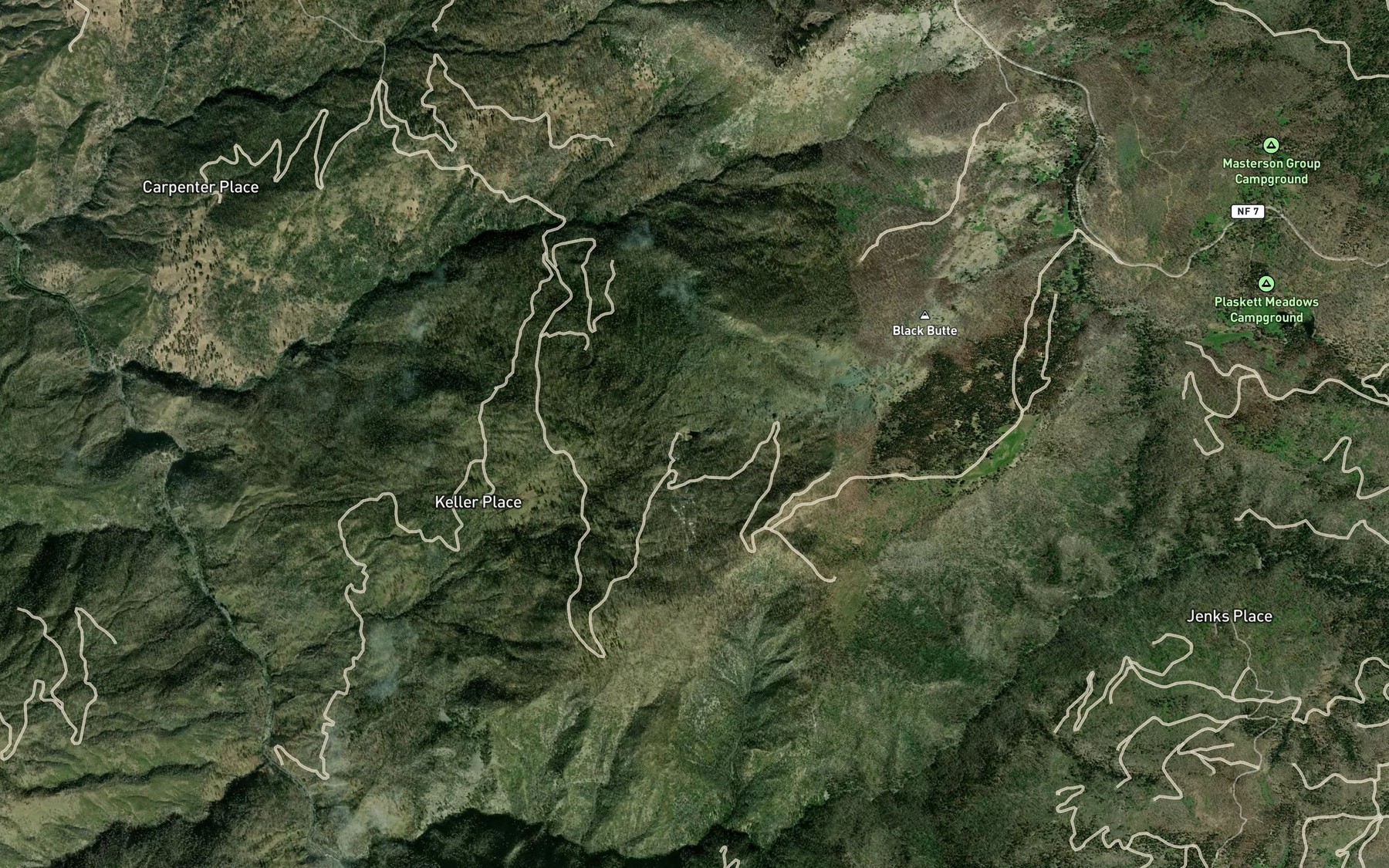 Satellite map of the Keller Lake