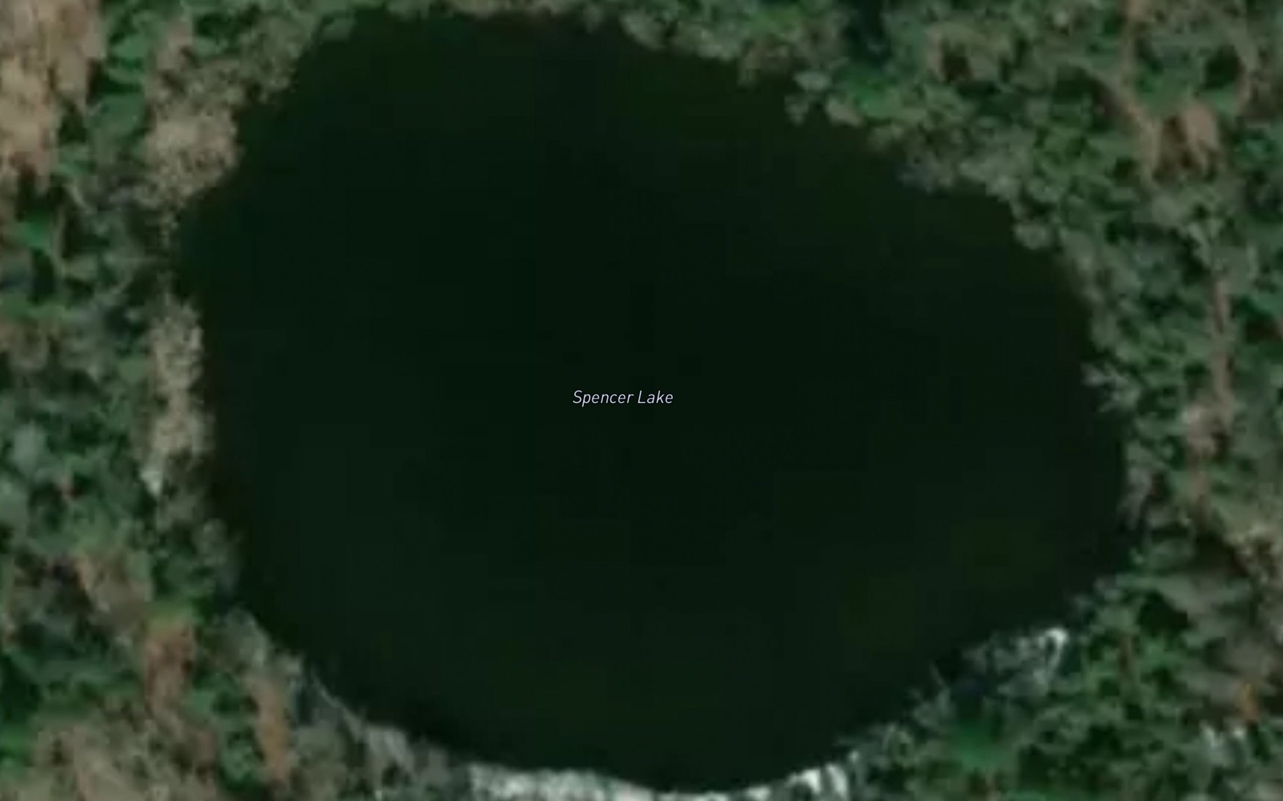 Satellite map of the Spencer Lake