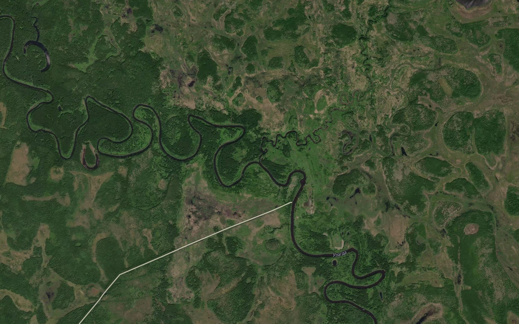 Satellite map of the Chernaya Rechka