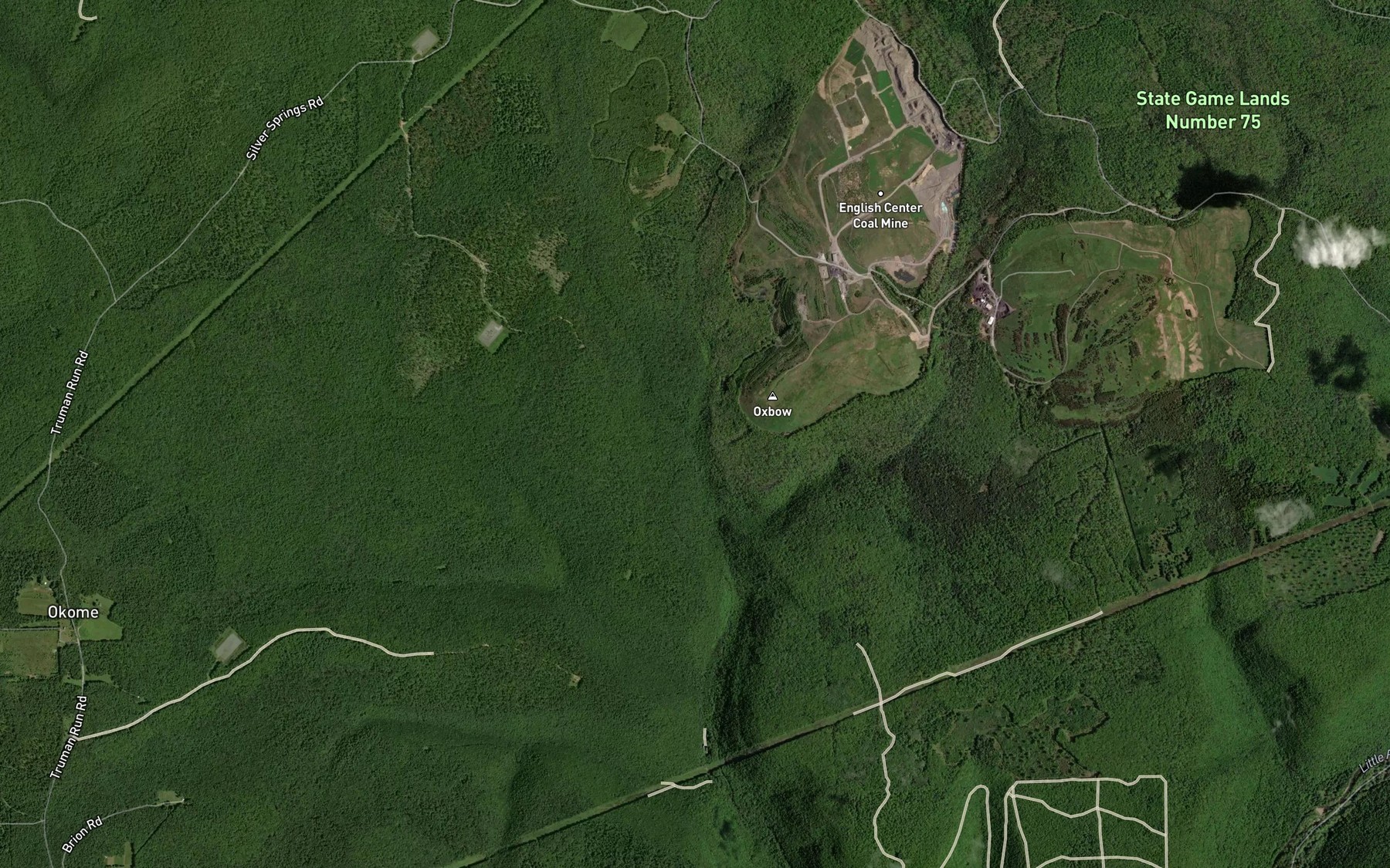 Satellite map of the Left Fork Otter Run