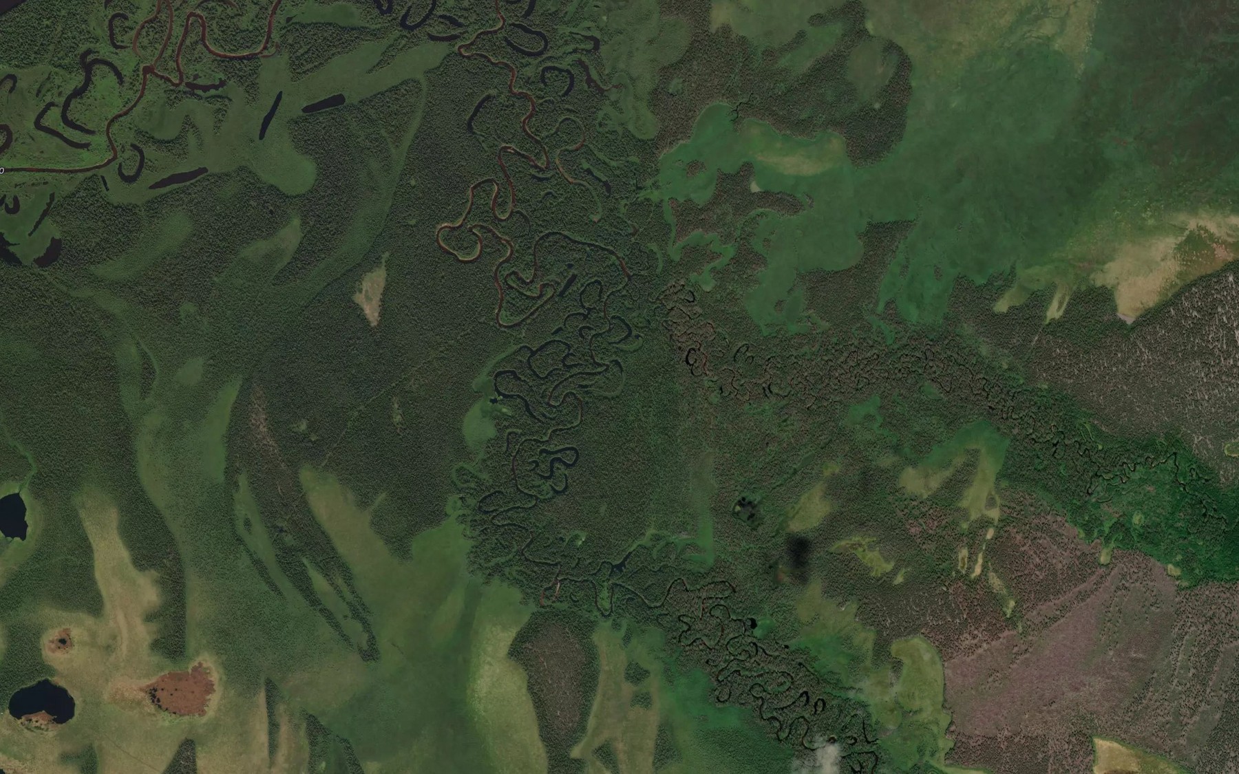 Satellite map of the Poskayu