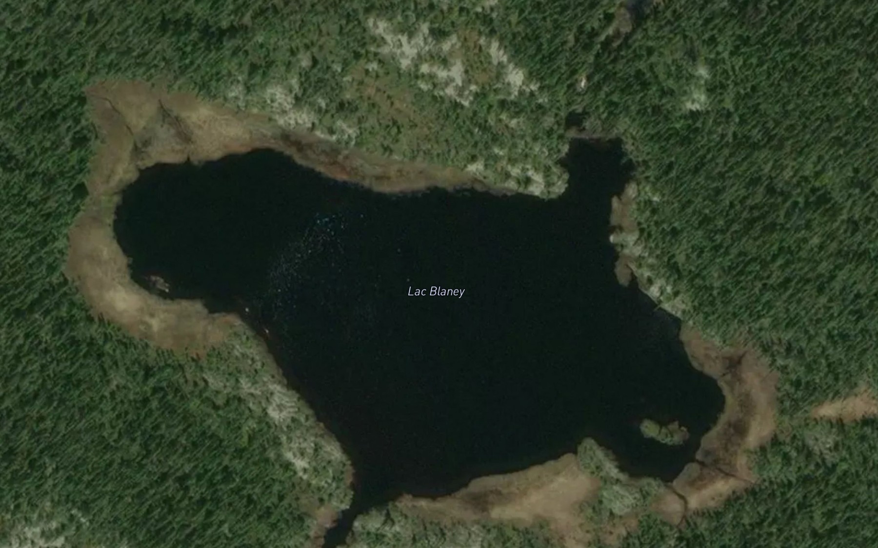 Satellite map of the Lac Blaney