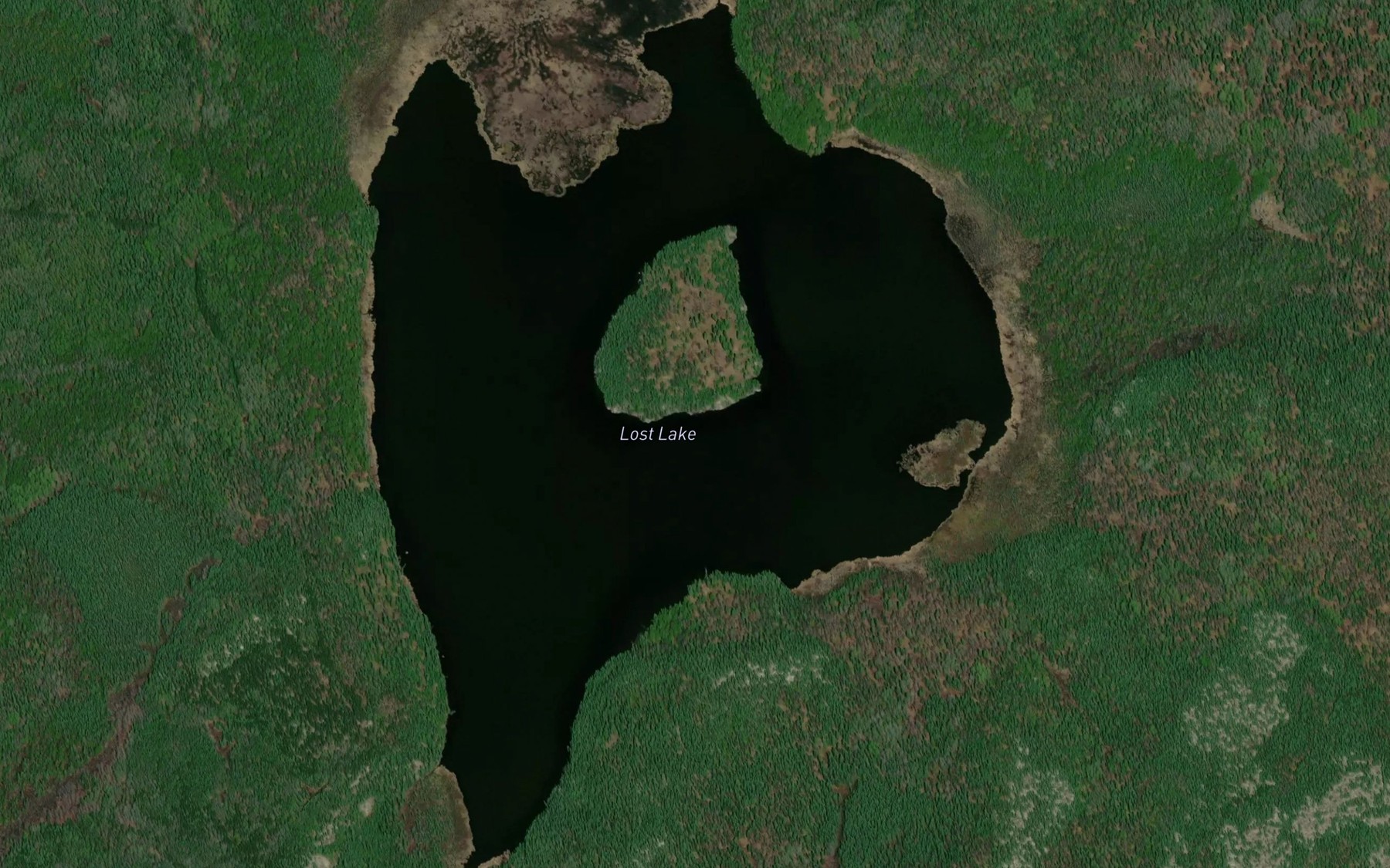 Satellite map of the Lost Lake