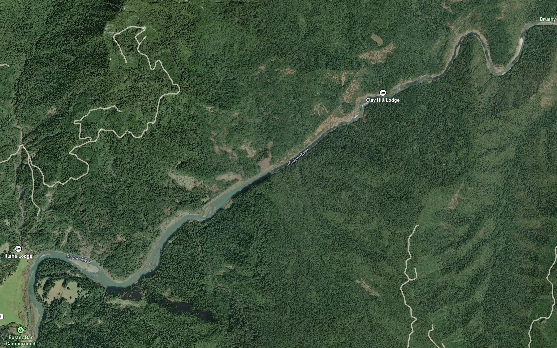 Satellite map of the Fall Creek
