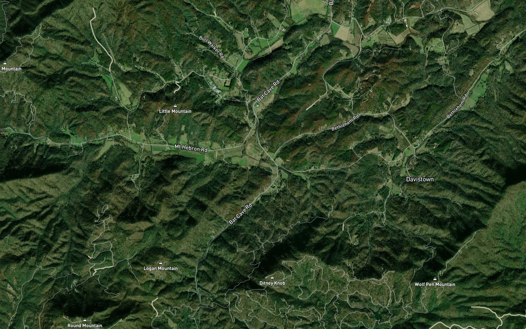 Satellite map of the Lytle Branch