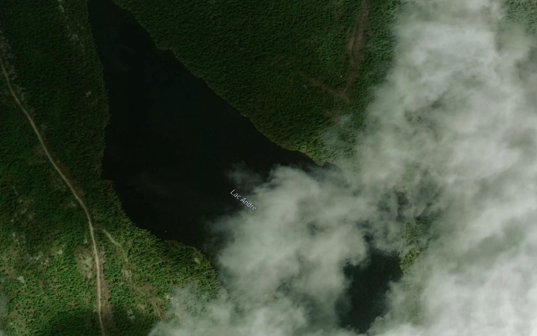 Satellite map of the Lac Andre