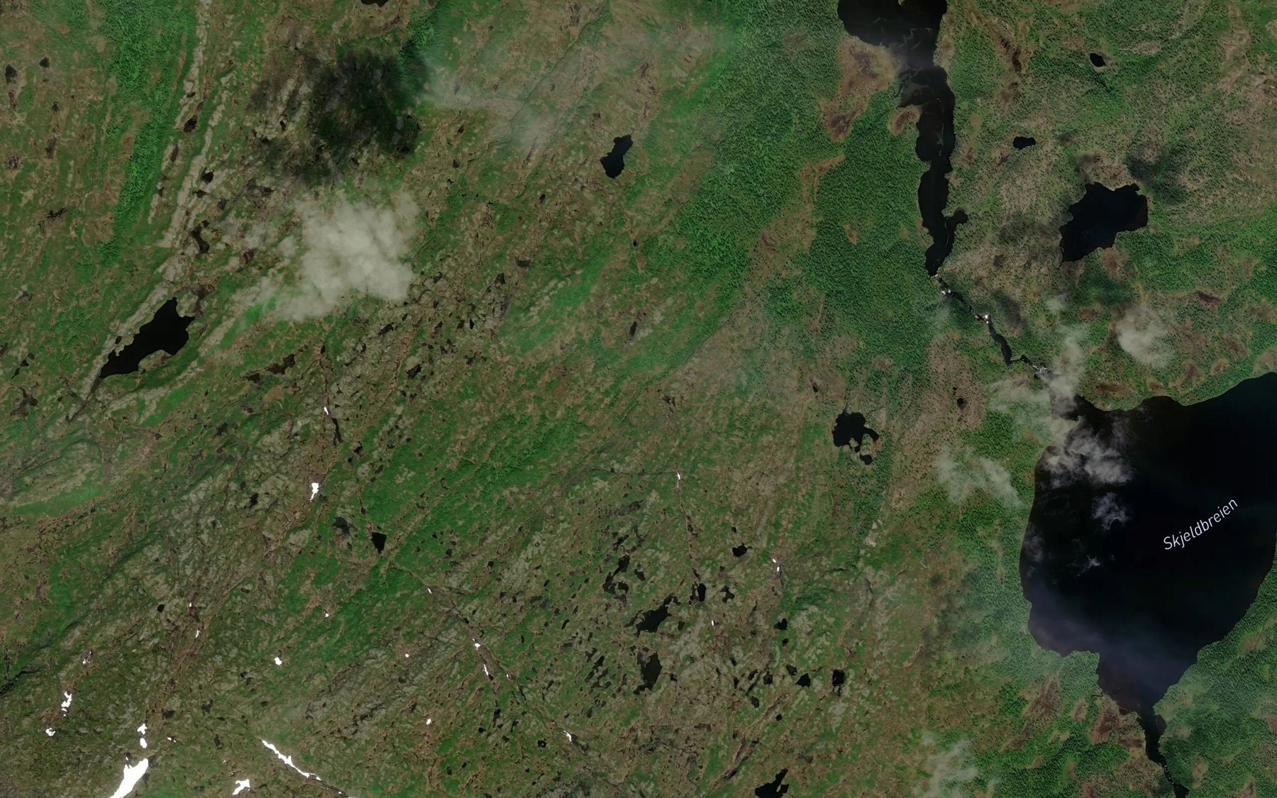 Satellite map of the Holdesbekken