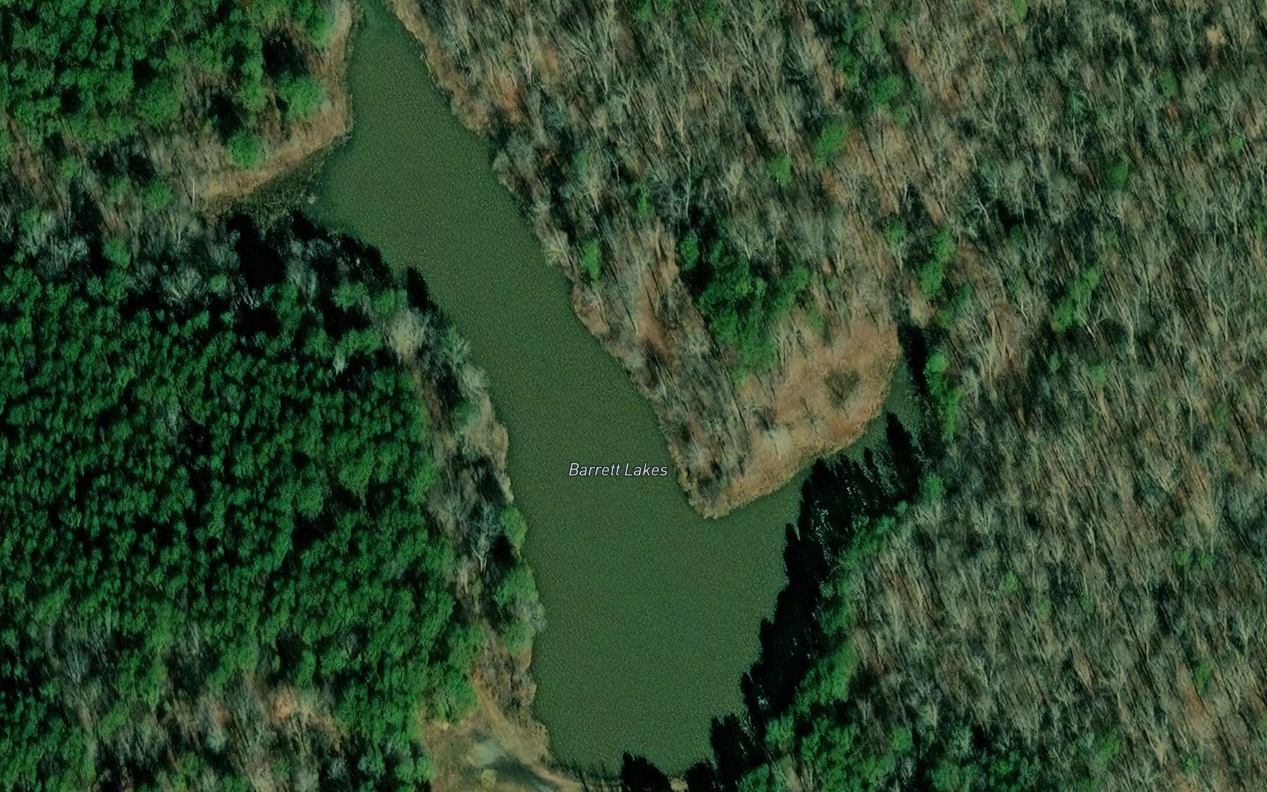 Satellite map of the Barrett Lakes