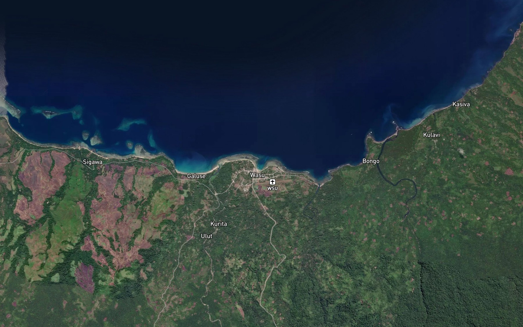 Satellite map of the Wasu Anchorage