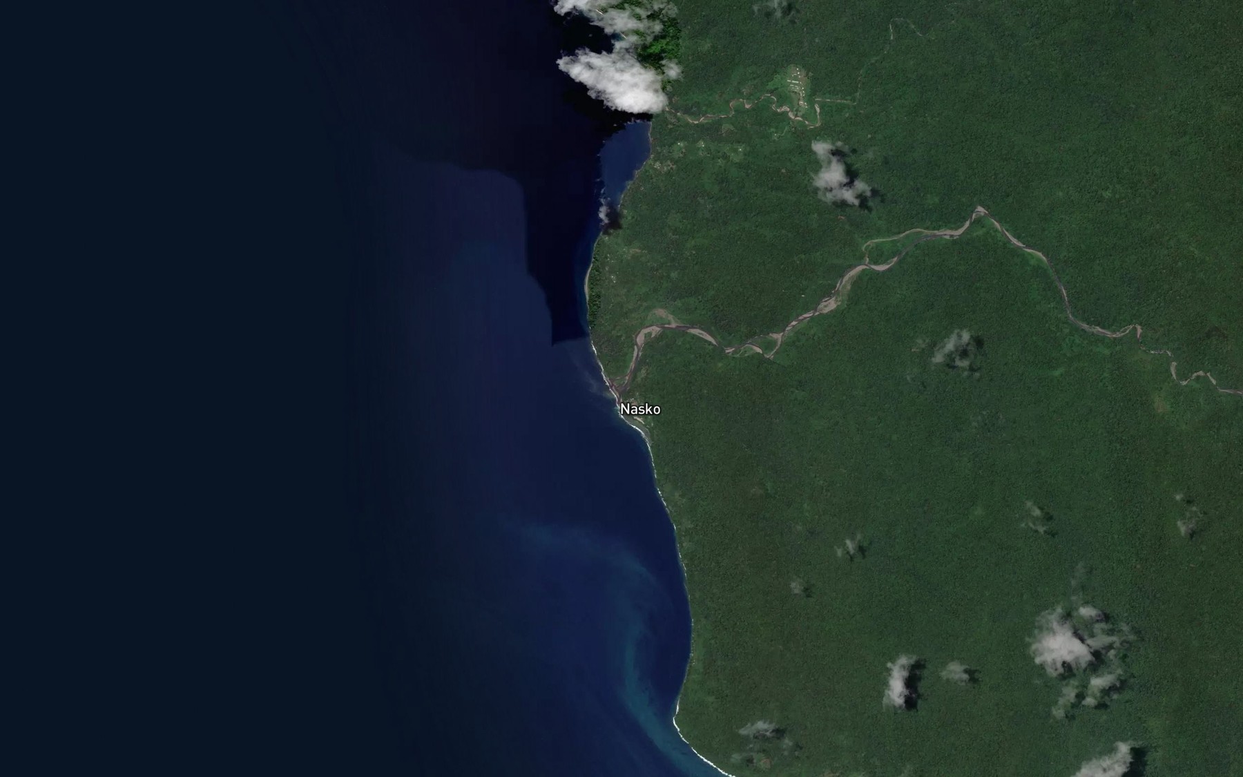 Satellite map of the Tangal Creek
