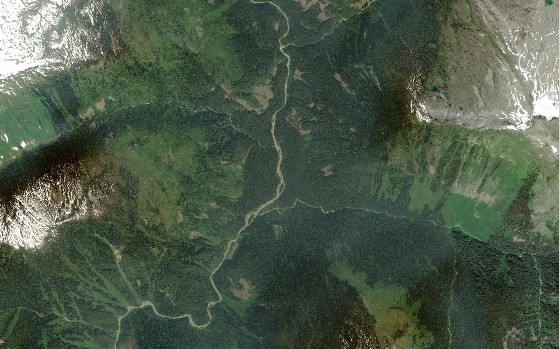 Satellite map of the Knutson Creek