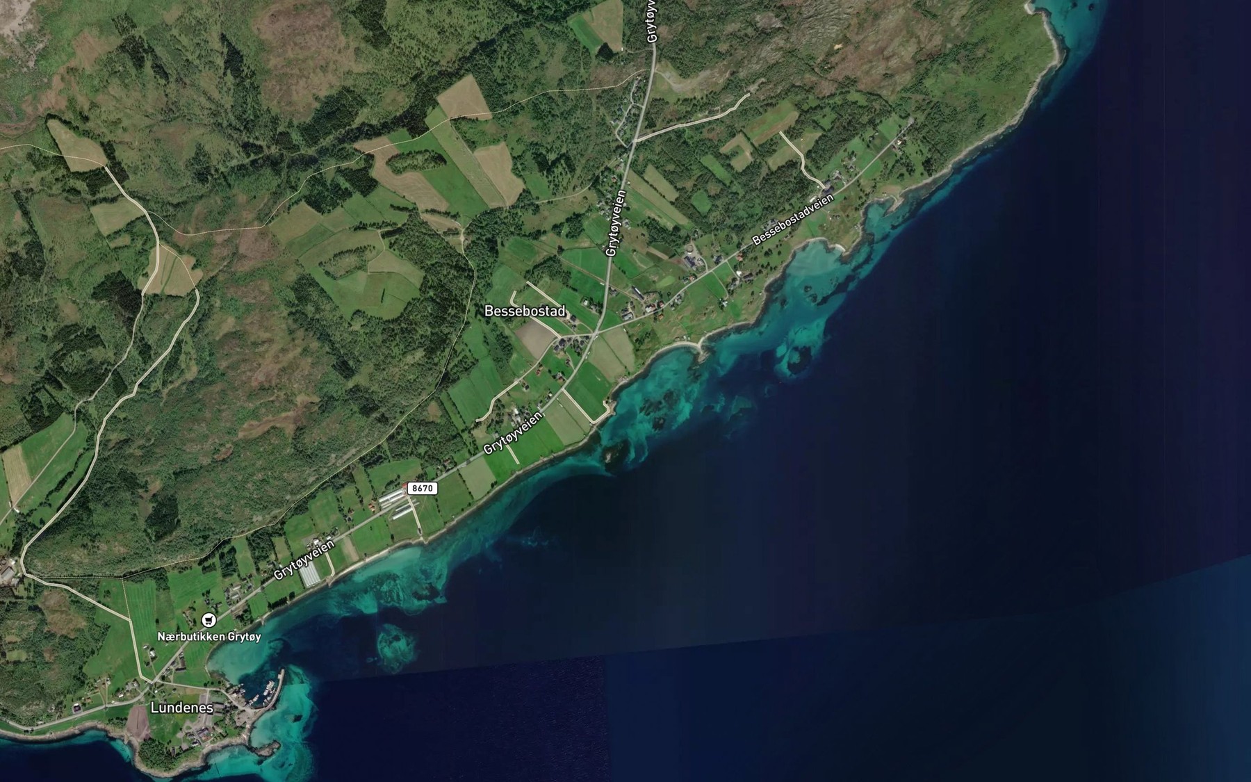 Satellite map of the Sjabogen