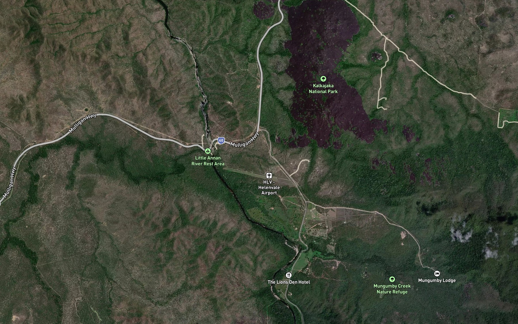 Satellite map of the Scrubby Creek