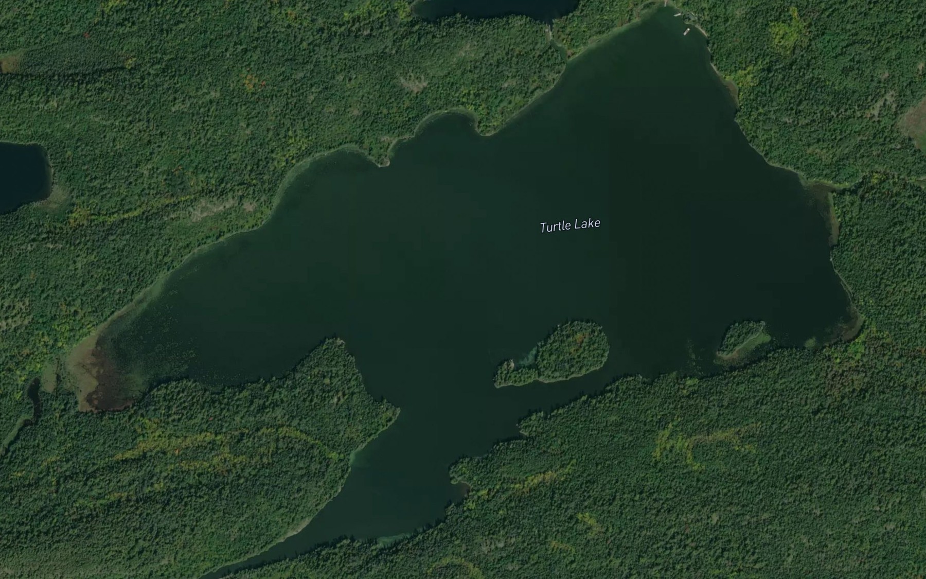 Satellite map of the Turtle Lake