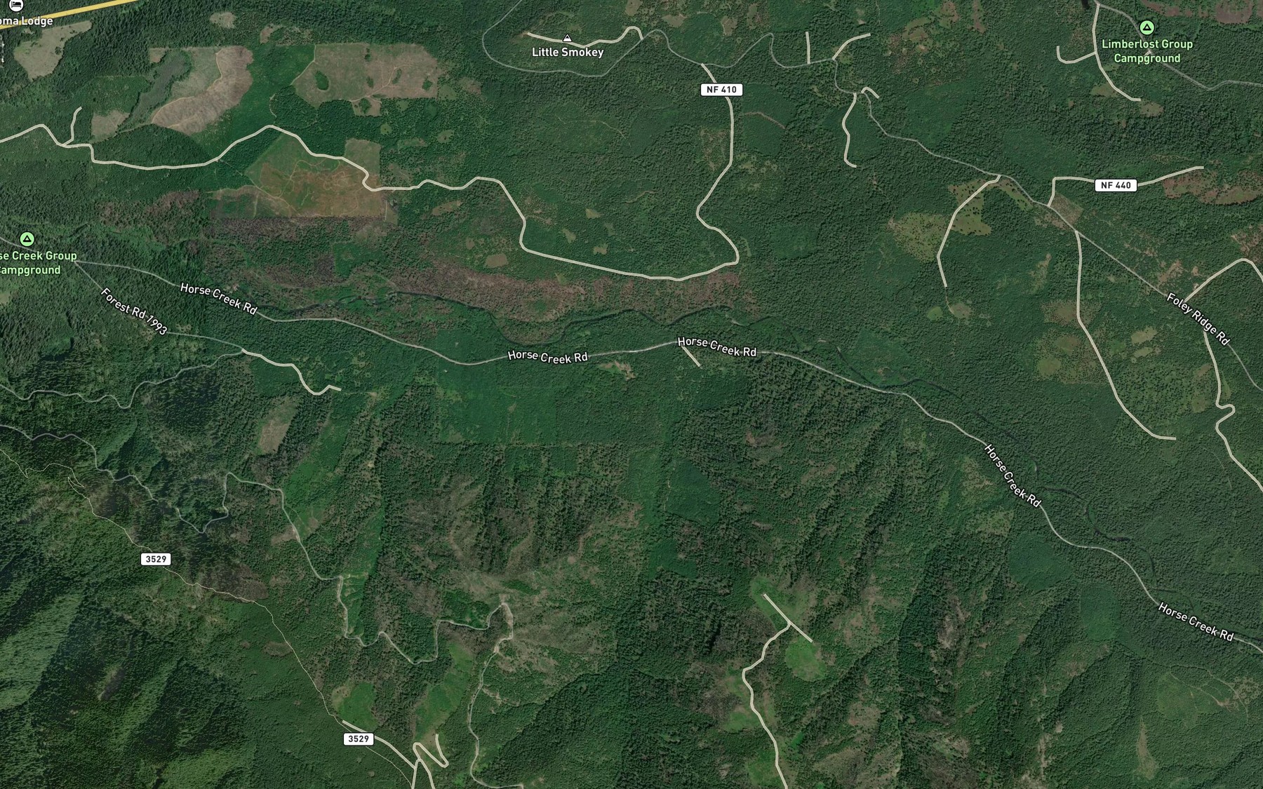Satellite map of the Foley Hot Springs