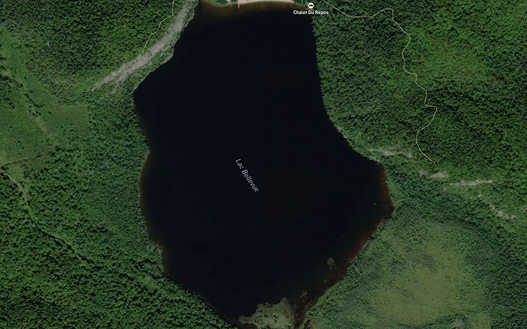 Satellite map of the Lac Bellevue