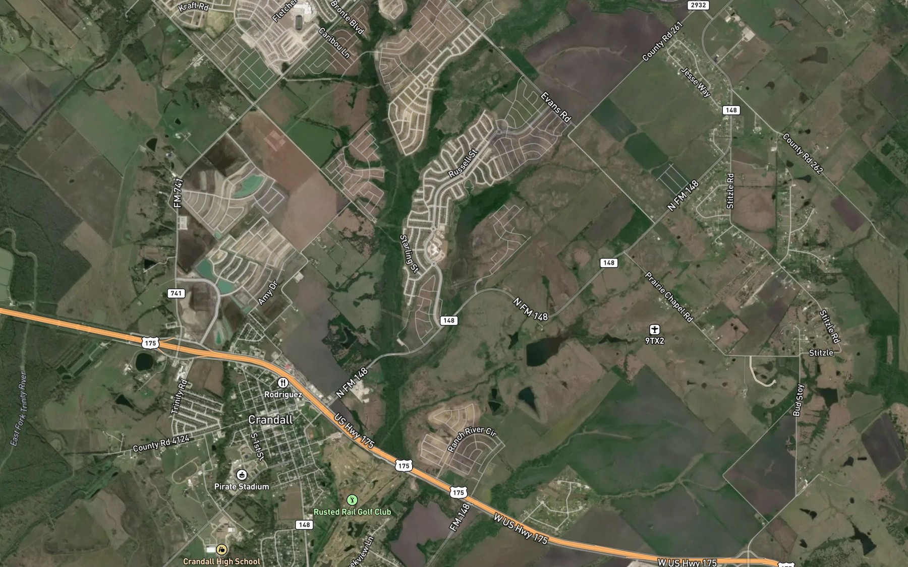 Satellite map of the Soil Conservation Service Site 3 Reservoir