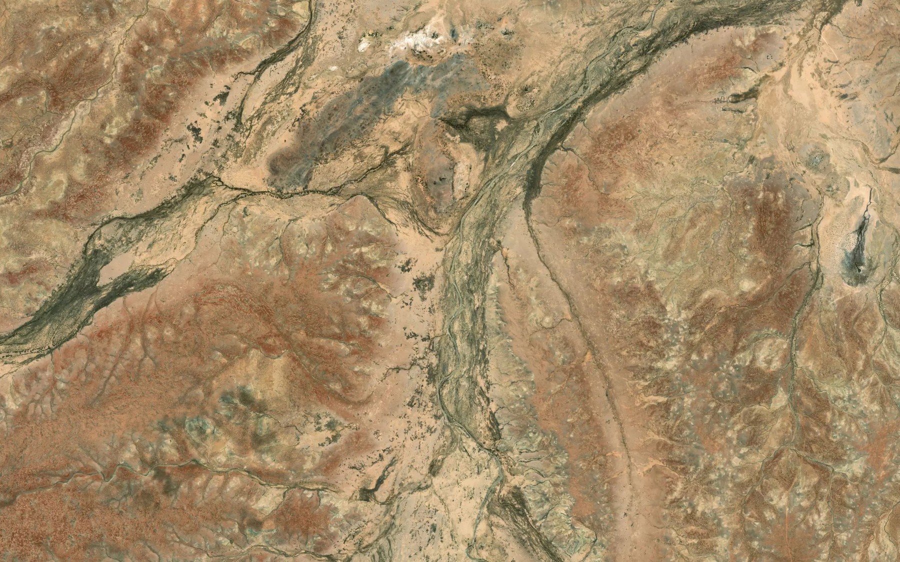 Satellite map of the Levi Creek