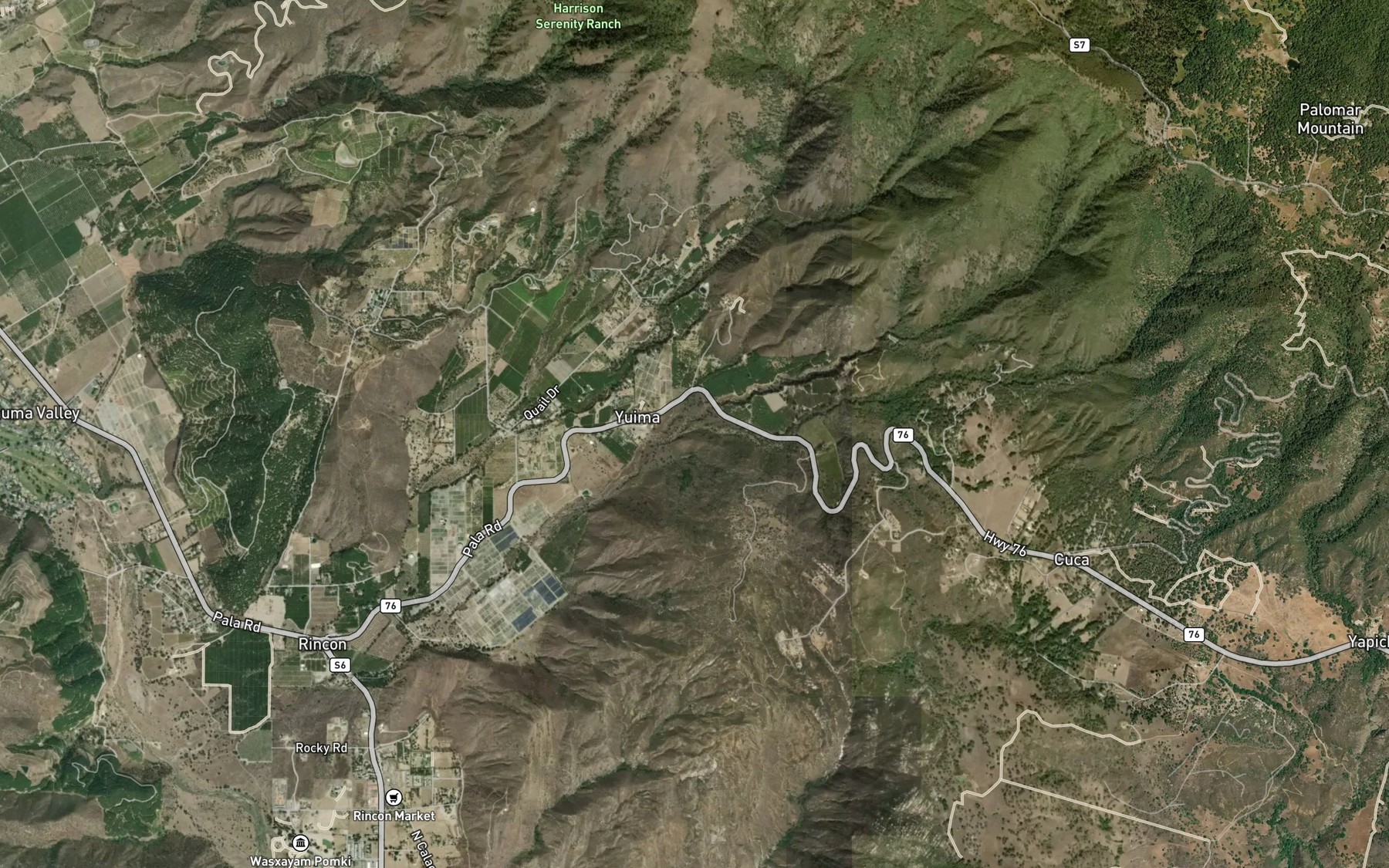Satellite map of the Plaisted Creek
