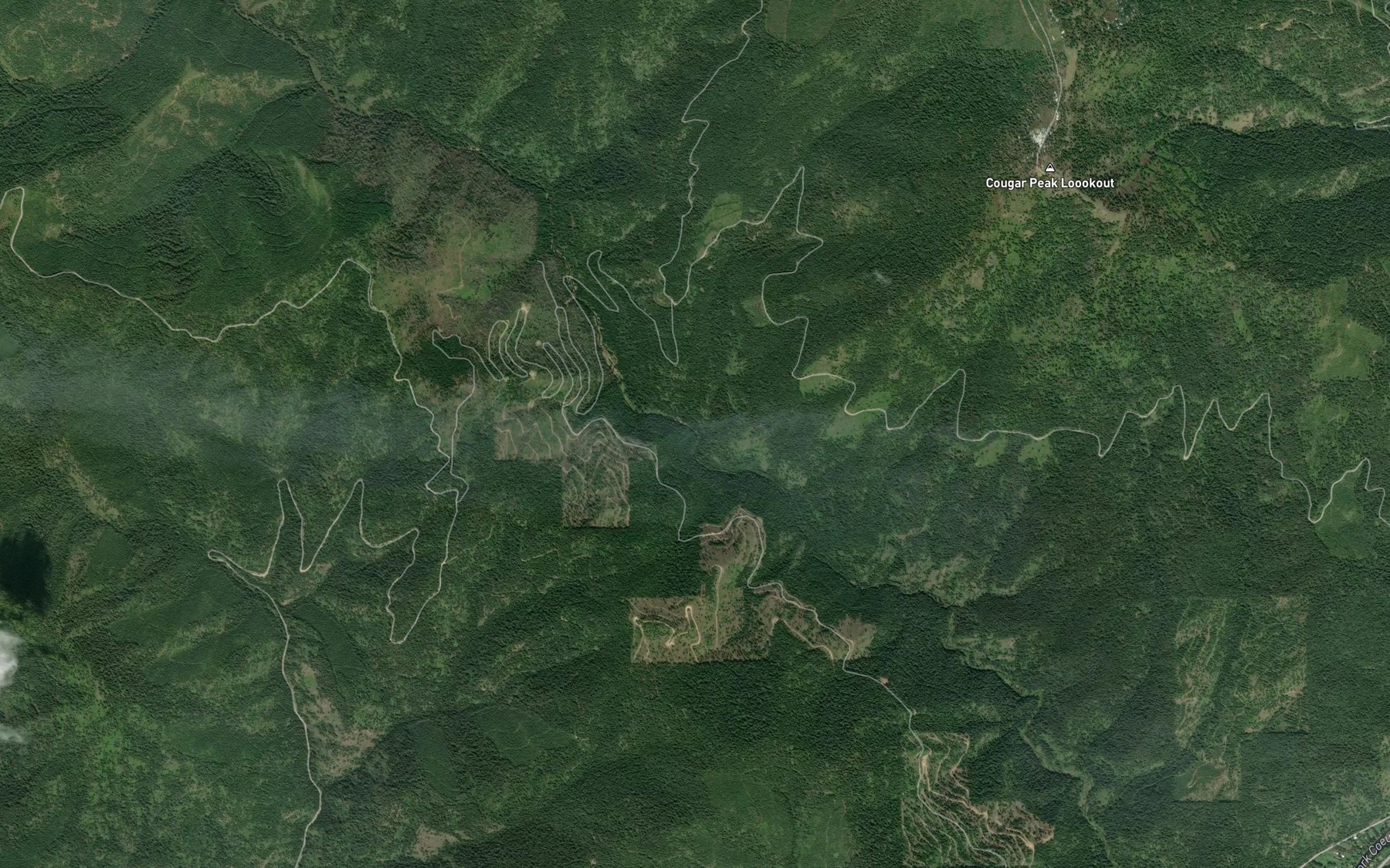 Satellite map of the Dennis Creek