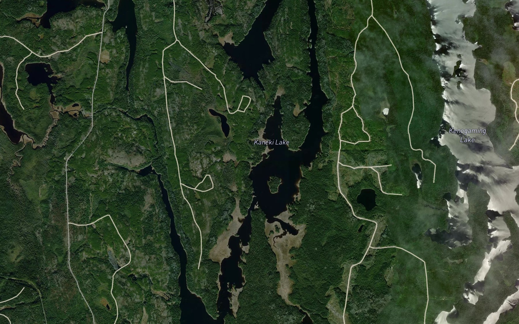 Satellite map of the Kaneki Lake