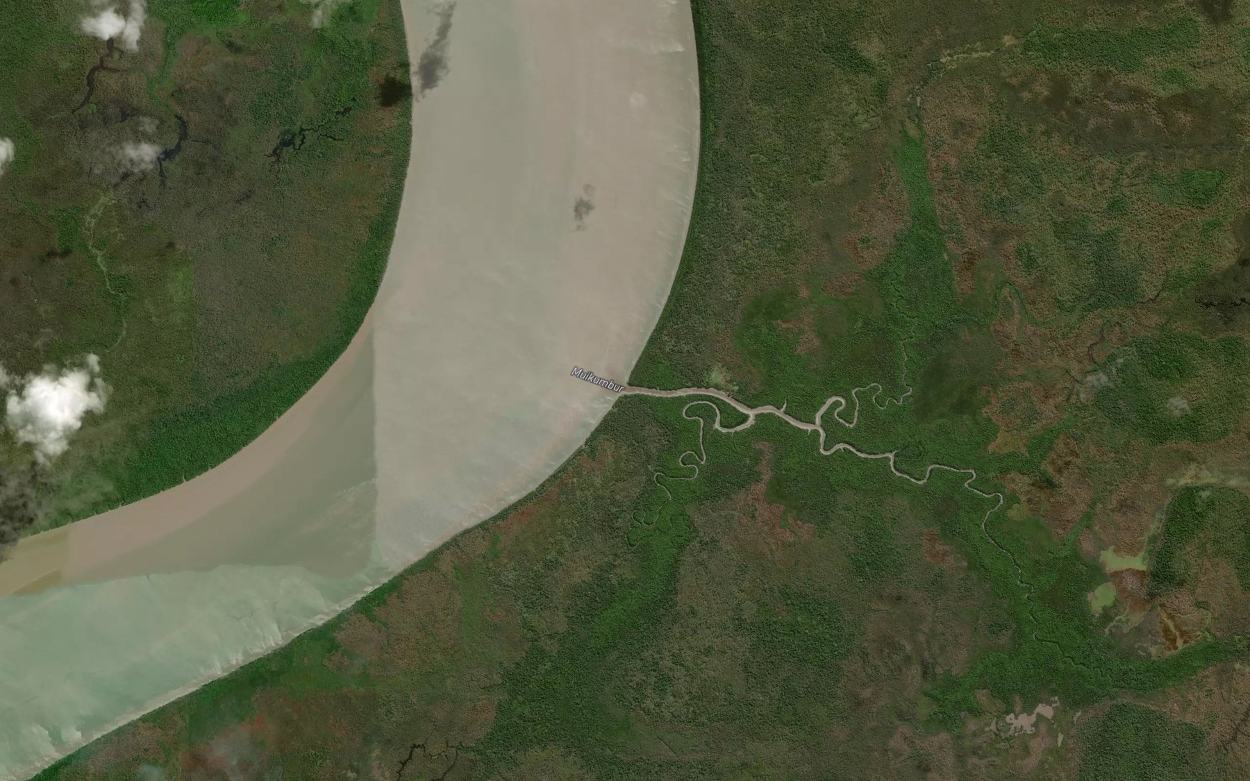 Satellite map of the Sungai Muikambur