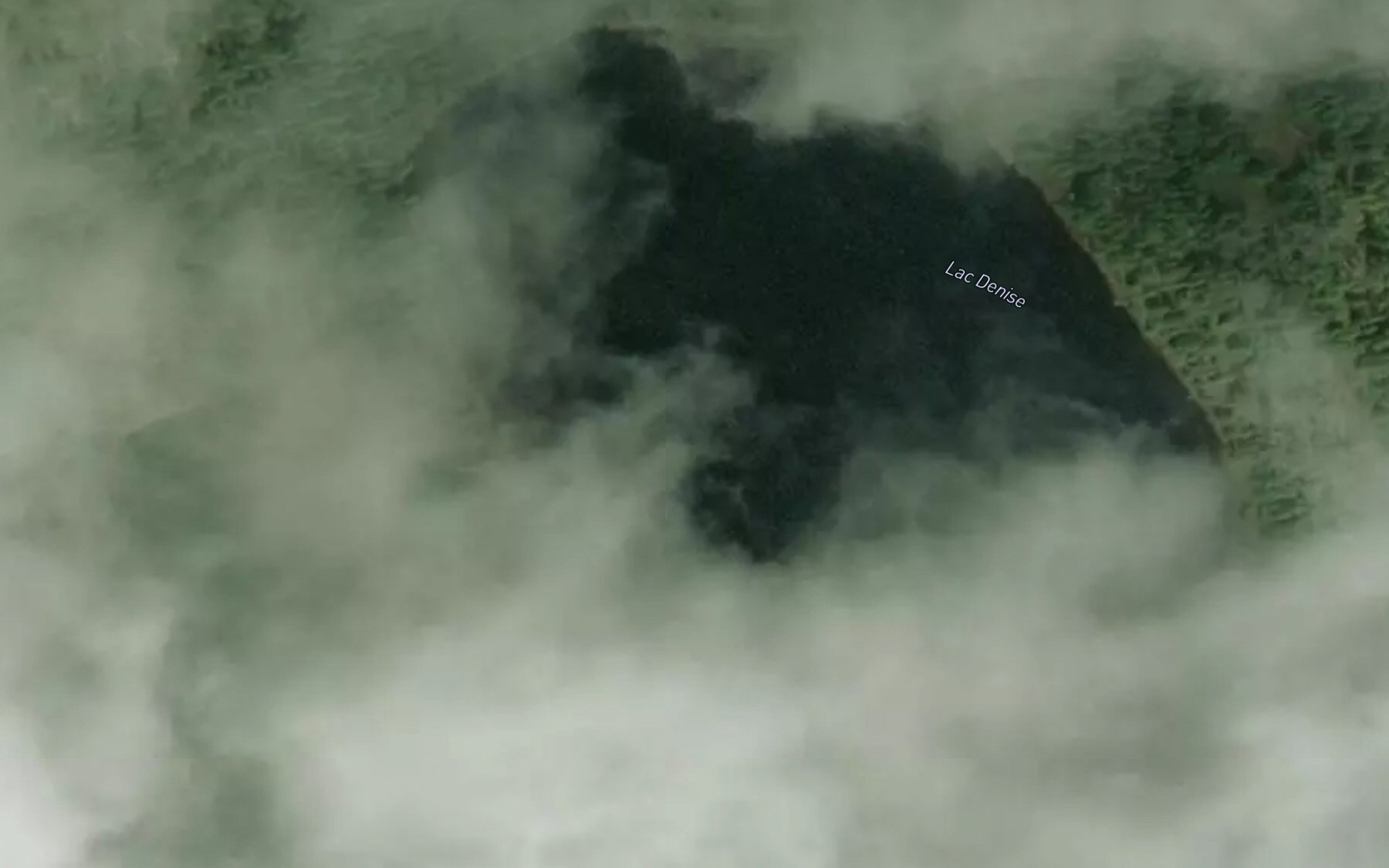 Satellite map of the Lac Denise
