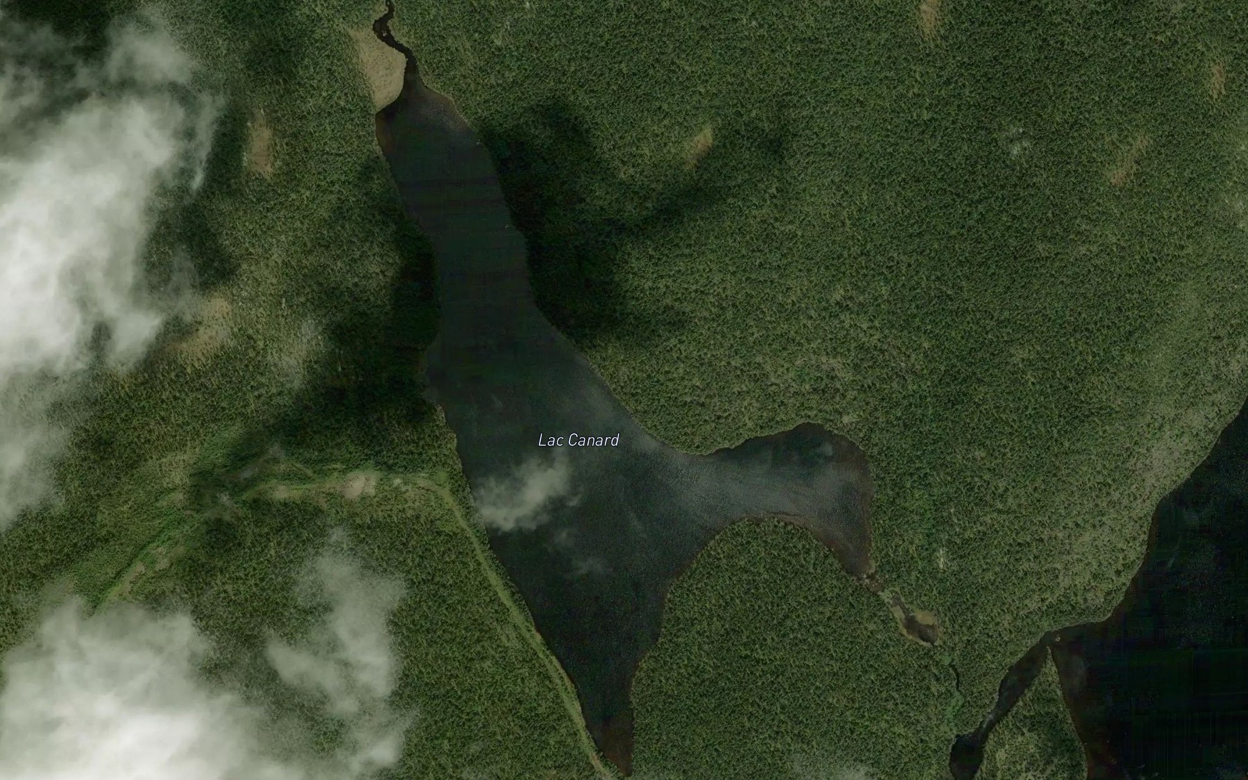 Satellite map of the Lac Canard