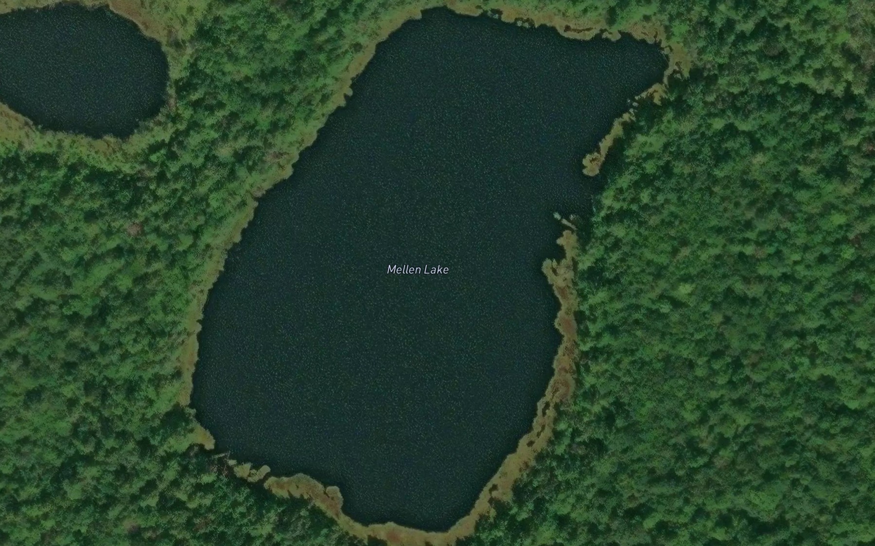 Satellite map of the Mellen Lake