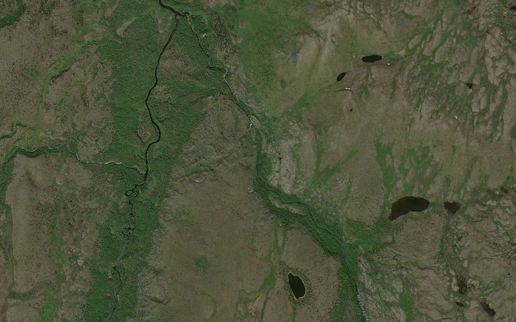 Satellite map of the Moresveaijohka