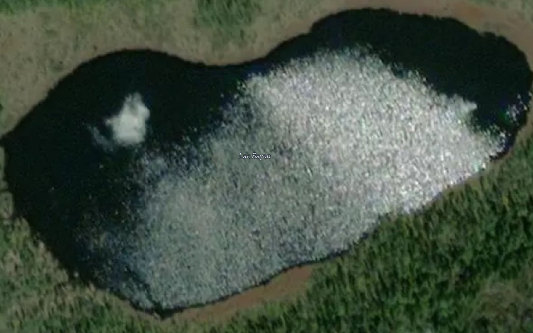 Satellite map of the Lac Sayon