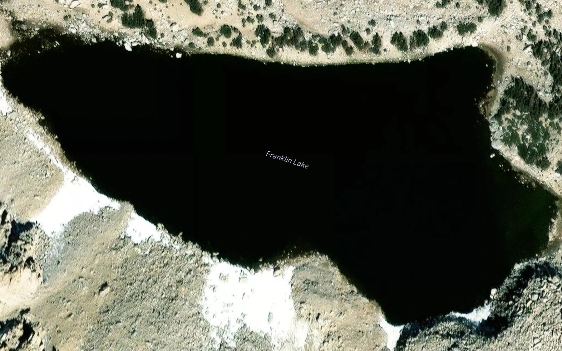 Satellite map of the Franklin Lake