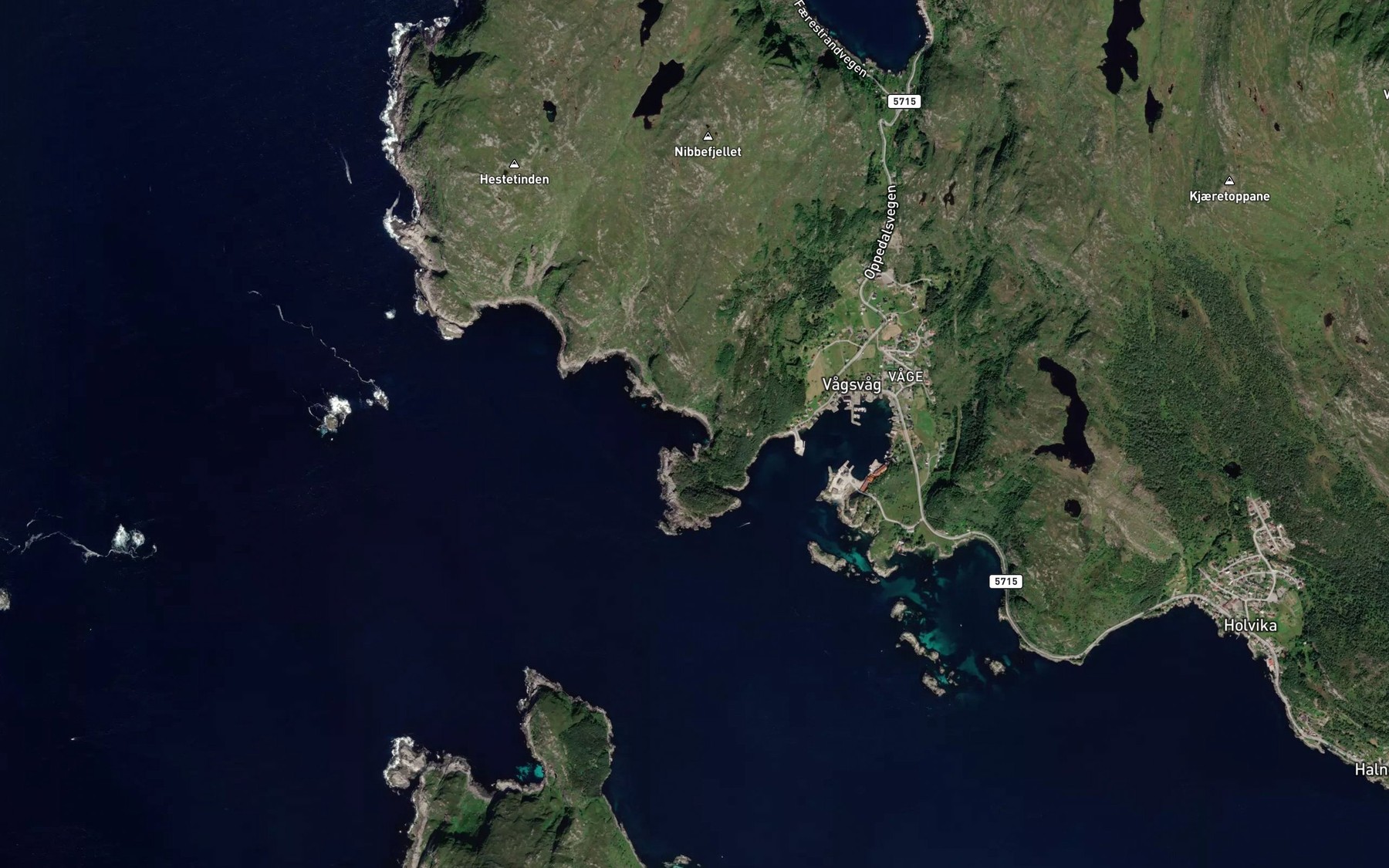 Satellite map of the Fremstevika