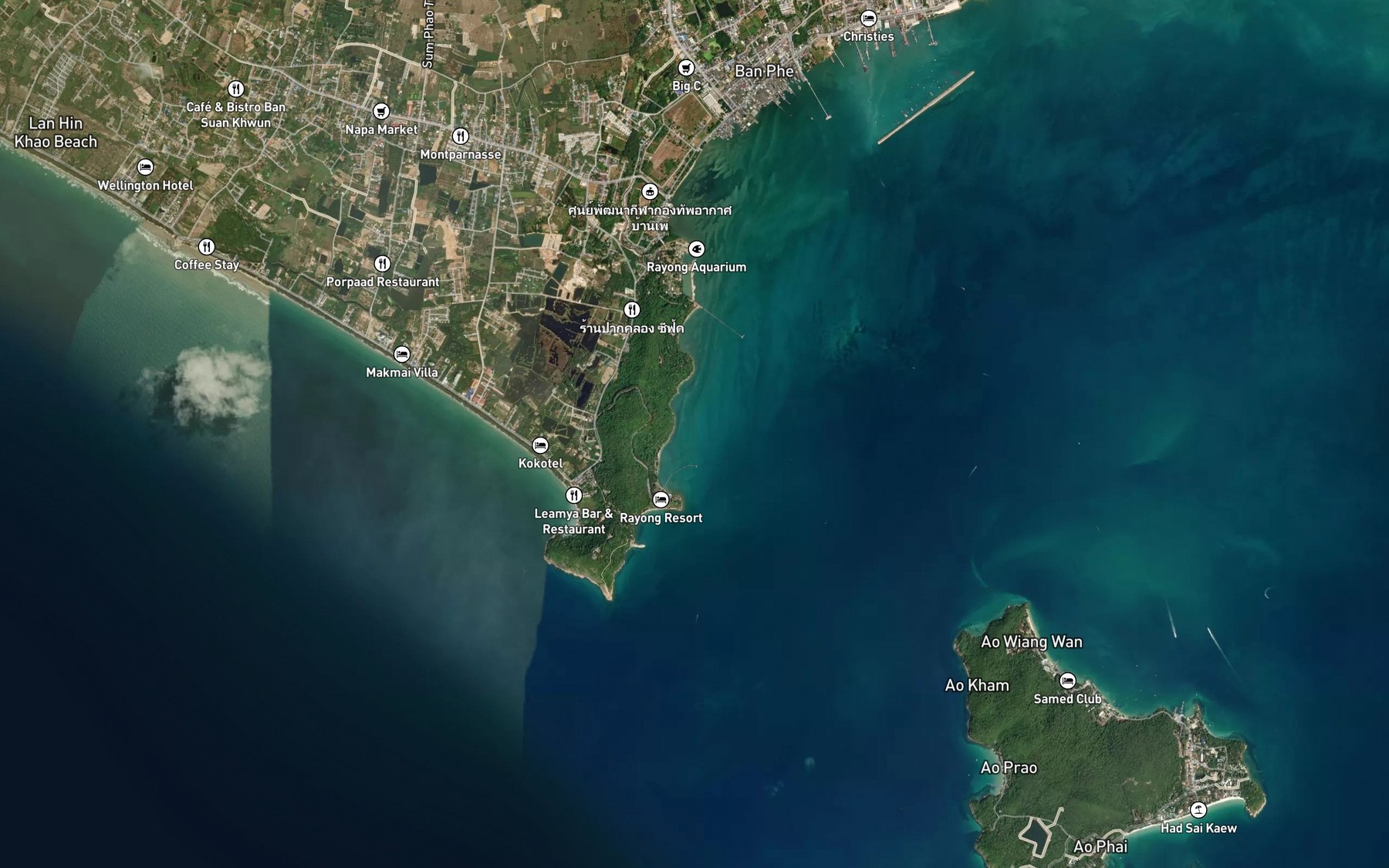 Satellite map of the Ao Laem Tan