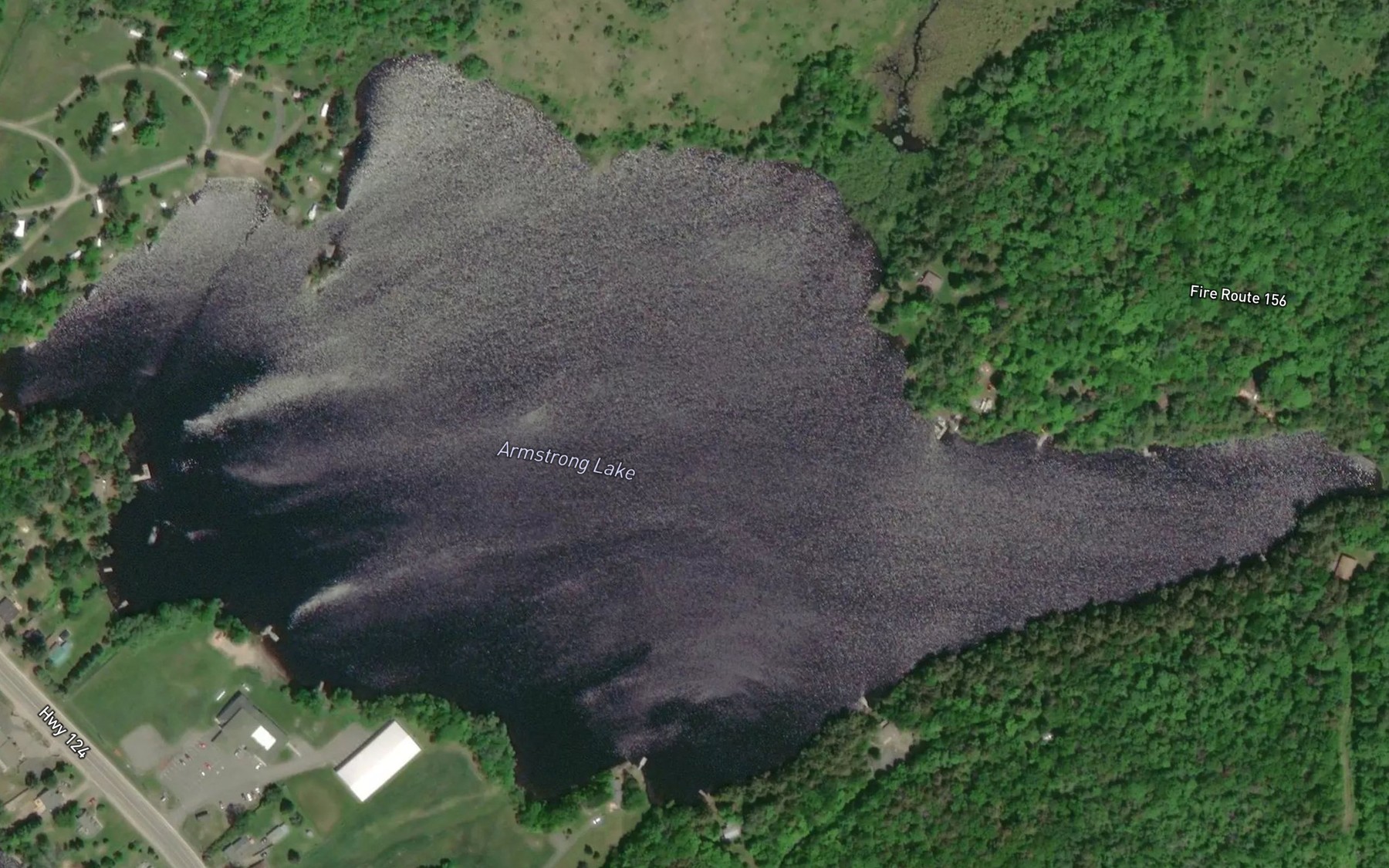 Satellite map of the Armstrong Lake