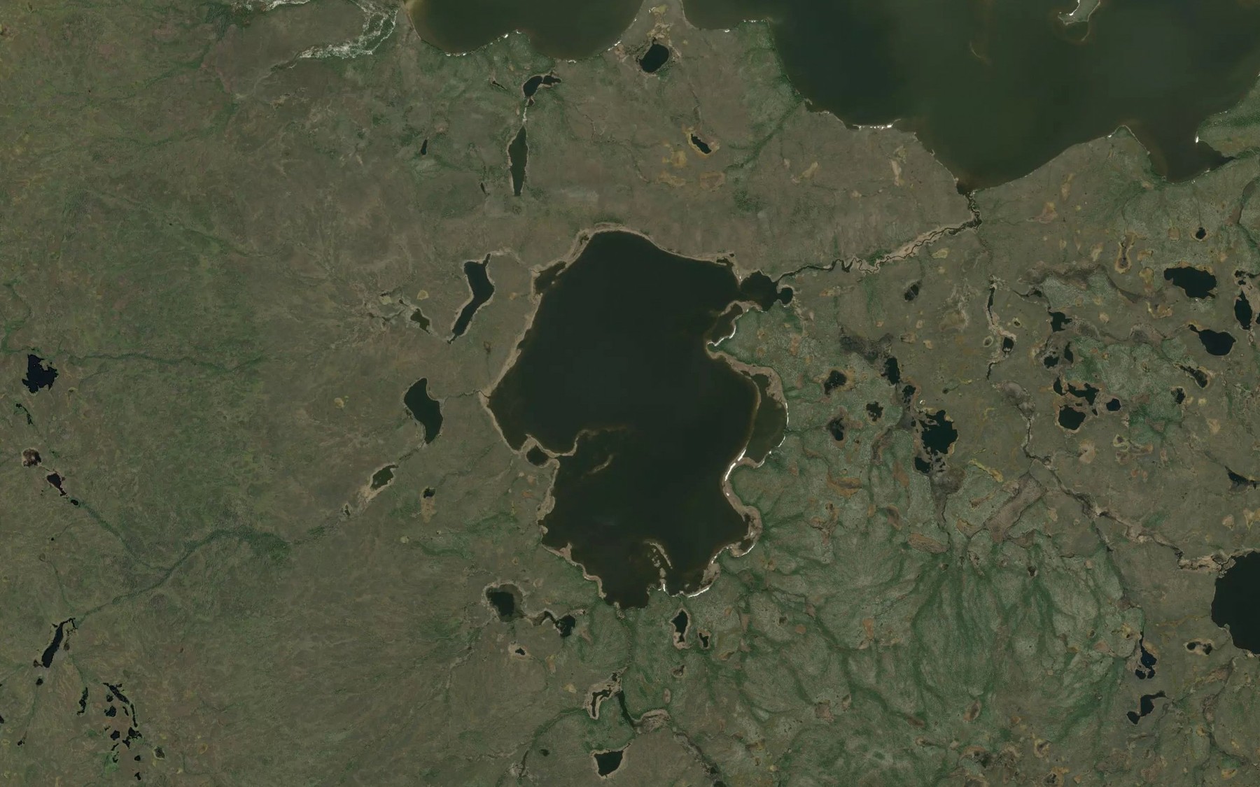 Satellite map of the Furey Lake