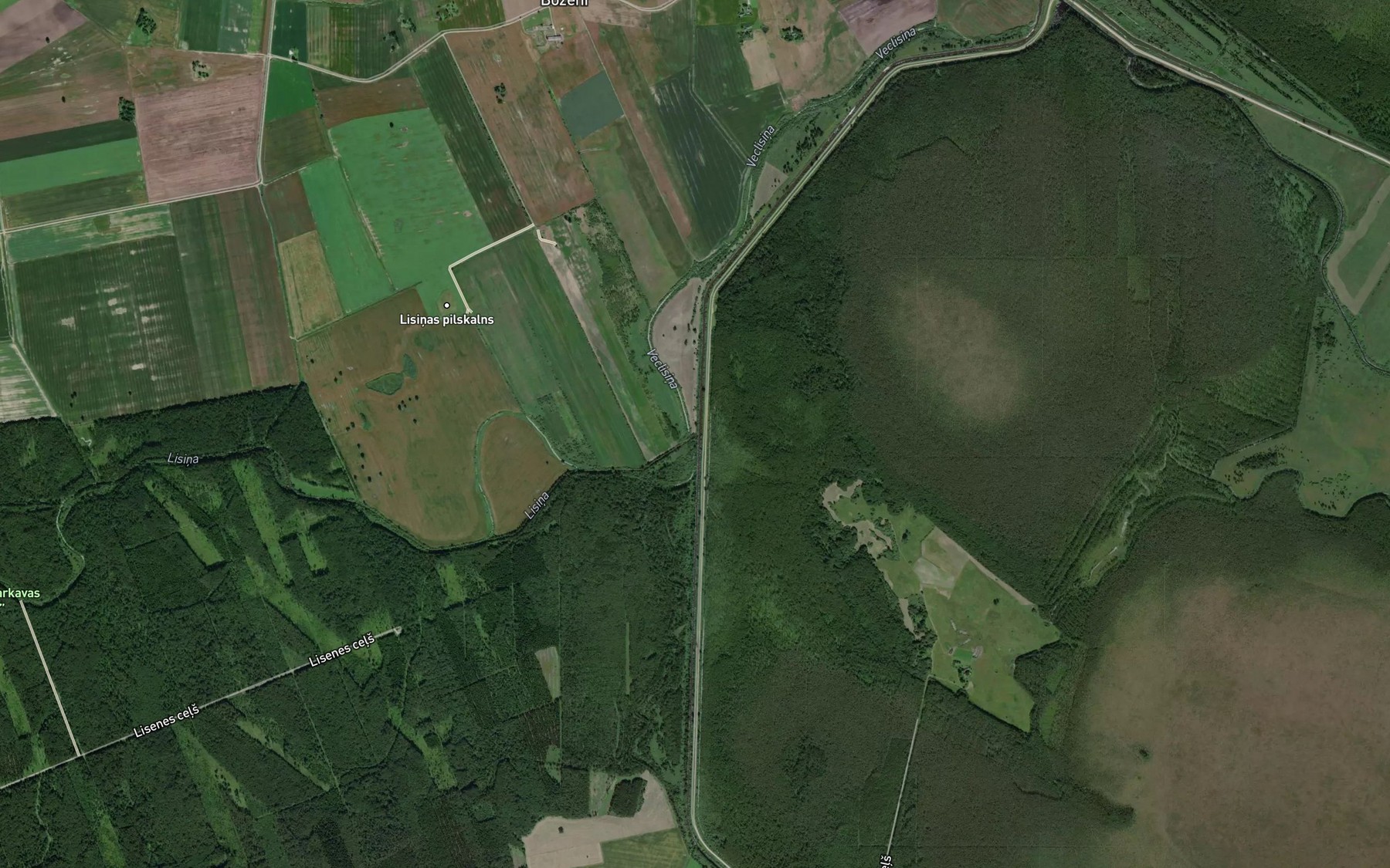 Satellite map of the Lisina
