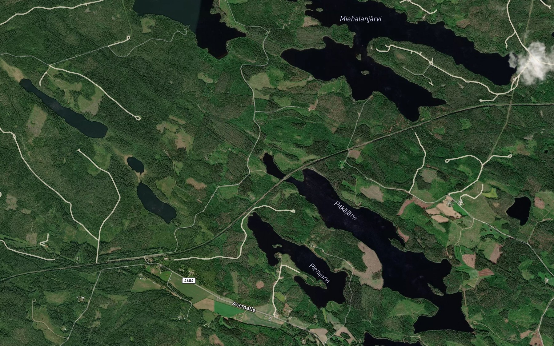Satellite map of the Pitkanlahti